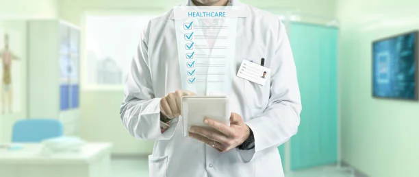 nurse using software