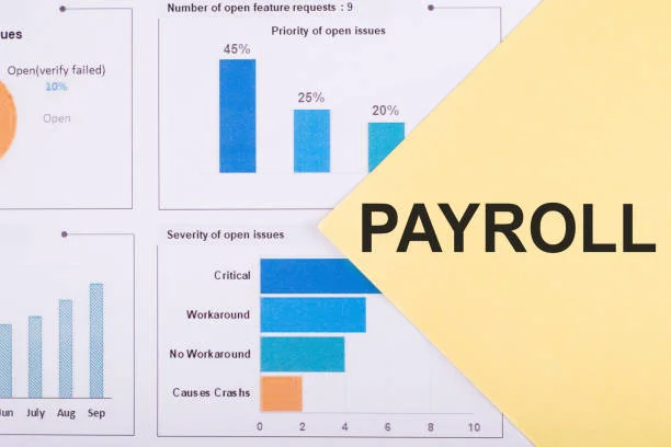 word PAYROLL is written on a yellow background